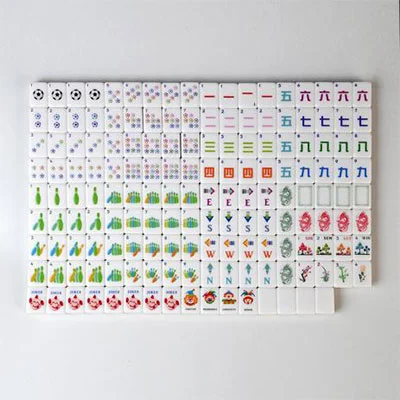 Golden Glitter Acrylic Mahjong Tiles