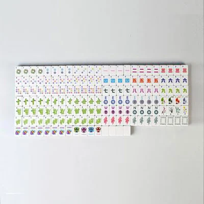 Golden Glitter Acrylic Mahjong Tiles