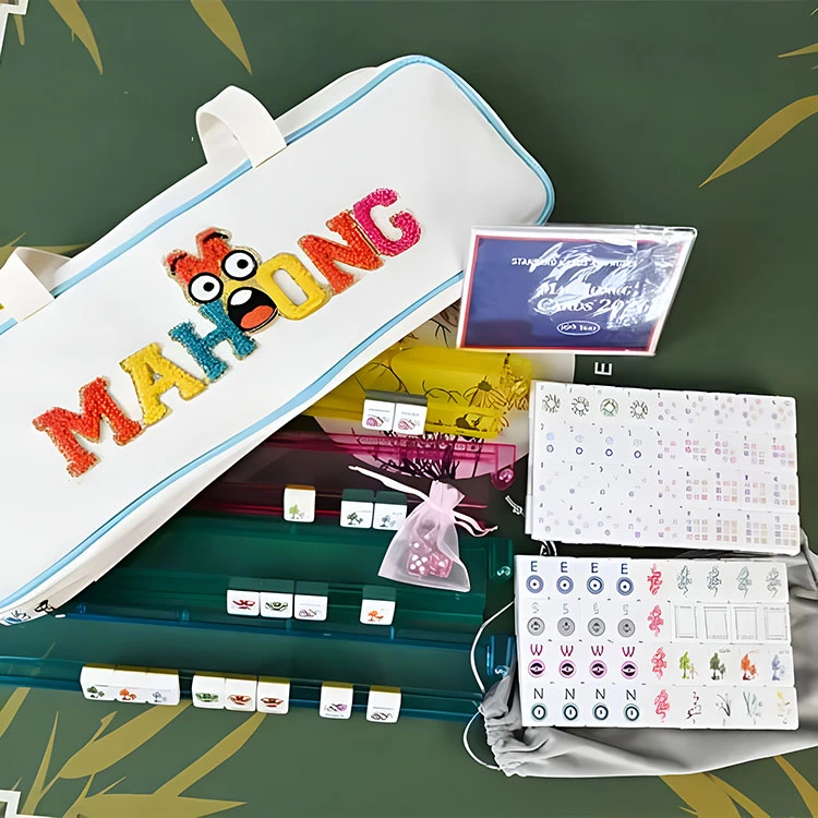 Fehér rajzfilm Emoji Mahjong készlet